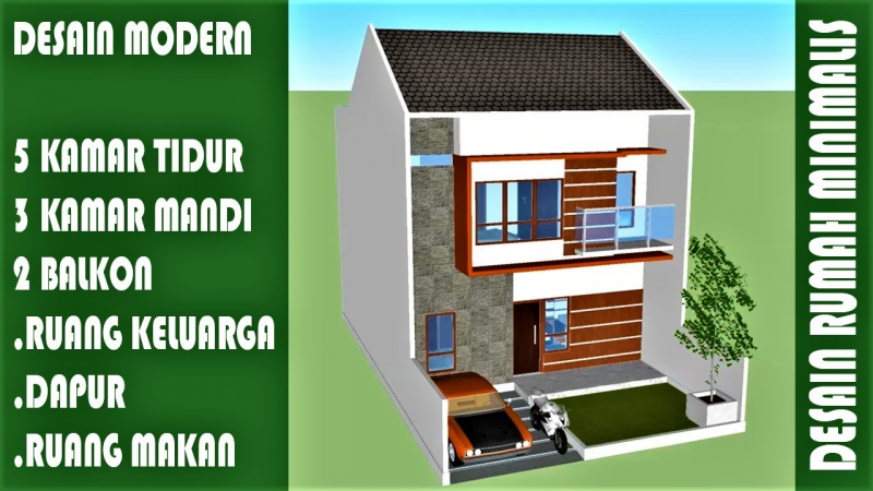 Desain Rumah Ukuran 7x12 Modern Minimalis