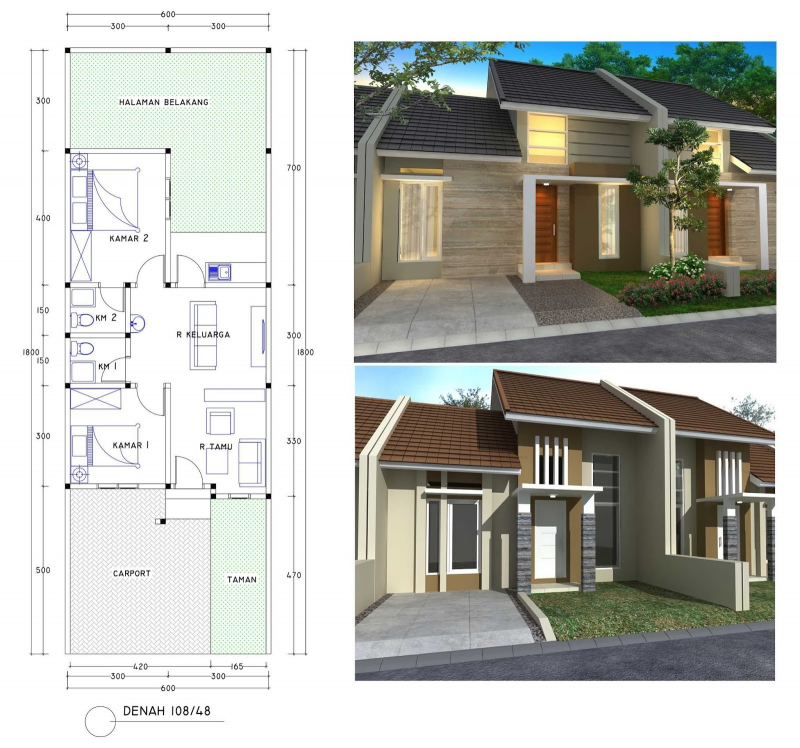 Gambar Desain Rumah Ukuran 7x12