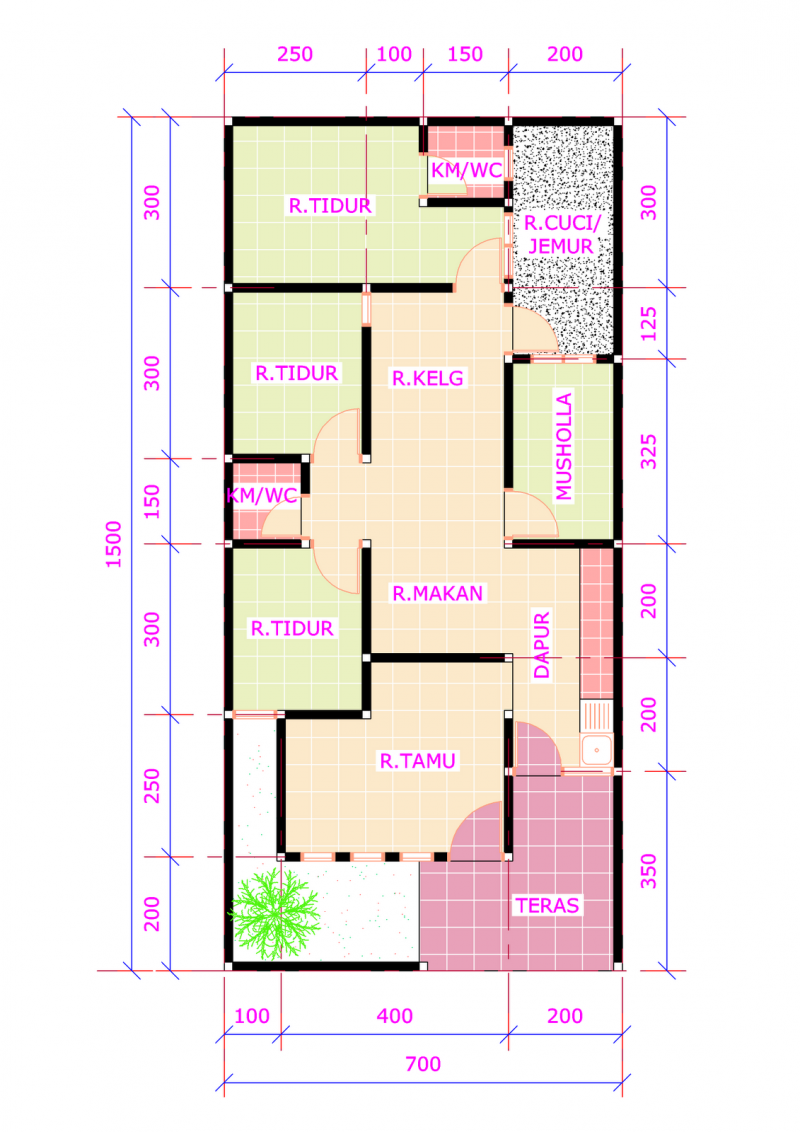 Konsep Desain Rumah Ukuran 7x12