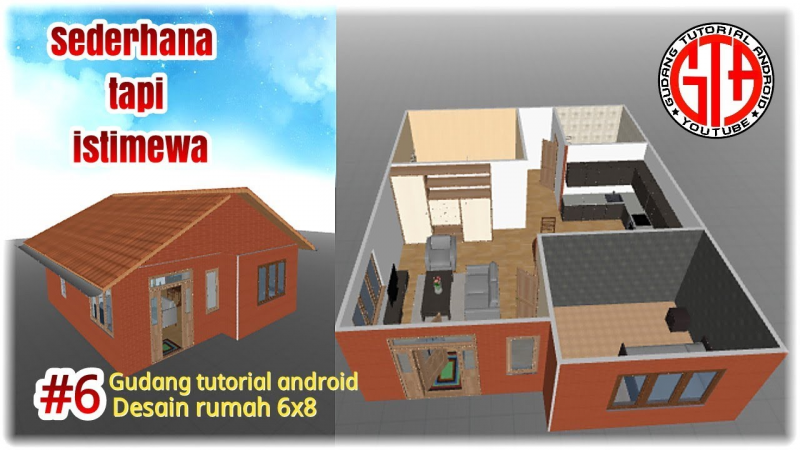 Contoh Gambar Desain Rumah Ukuran 6x8