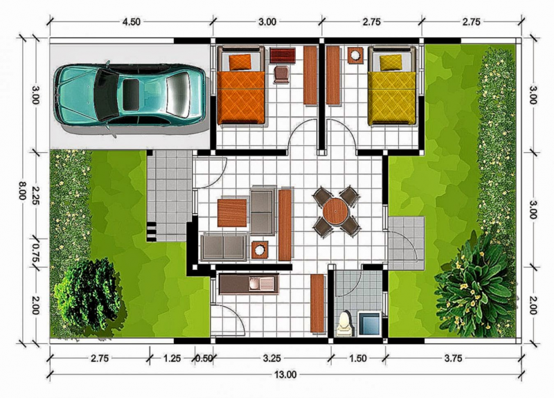 Desain Rumah Ukuran 6x8 Baru