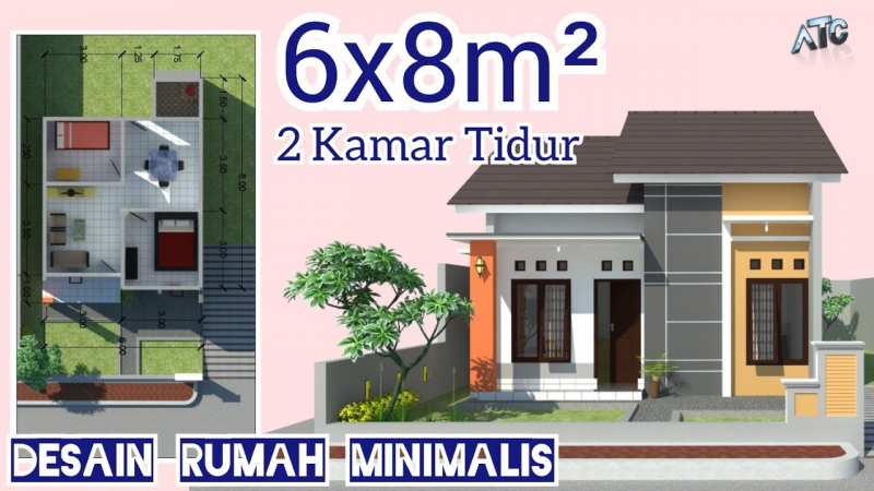 Gambaran Desain Rumah Ukuran 6x8