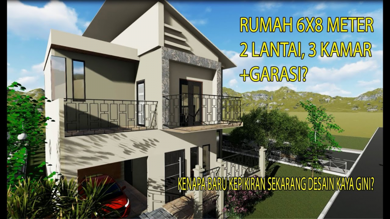 Sketsa Desain Rumah Ukuran 6x8