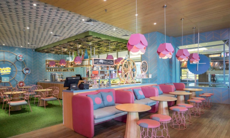 Desain cafe feminim instagramable