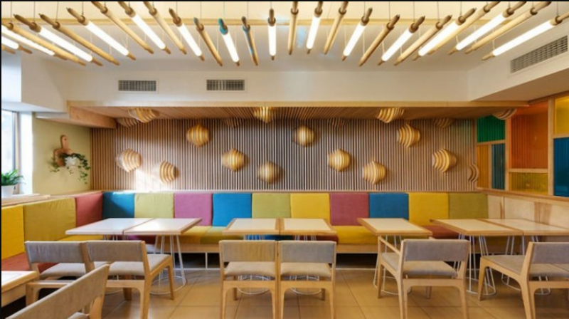 Desain Kafe Warna Warni