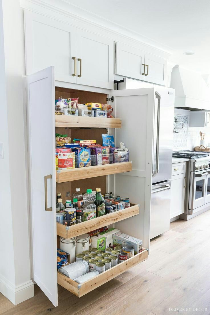 Memiliki tempat penyimpanan yang besar memang salah satu hal yang sangat berguna di dapur seperti rak dapur tertutup satu ini yang dapat memuat banyak isian stok makanan anda