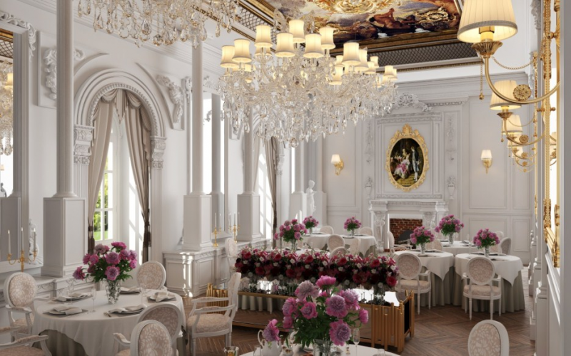 Desain cafe klasik kerajaan sederhana