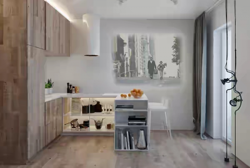 Pajang lukisan atau artwork yang menarik pada area dapur