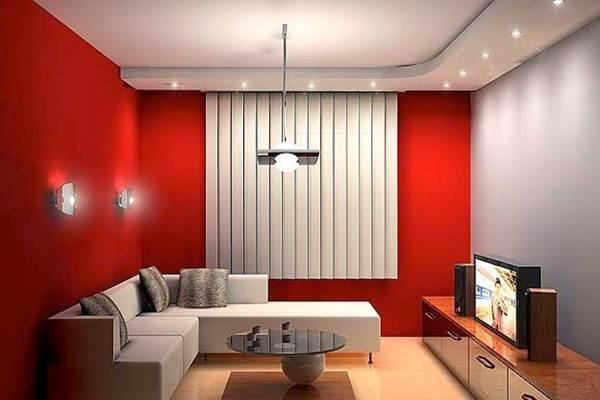 Warna Cat Ruang Tamu Warna merah
