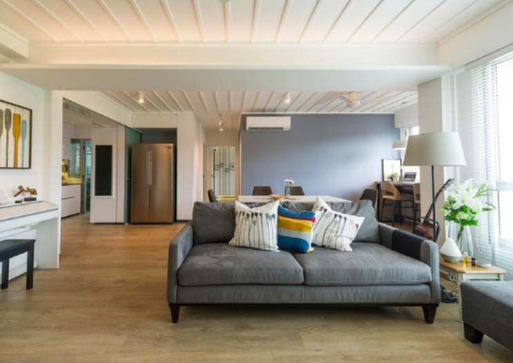 Warna cat ruang tamu nyaman yang sejuk