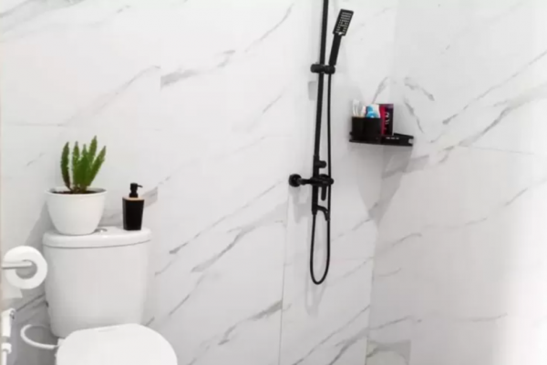 Kamar Mandi Minimalis dengan Tanaman Hias