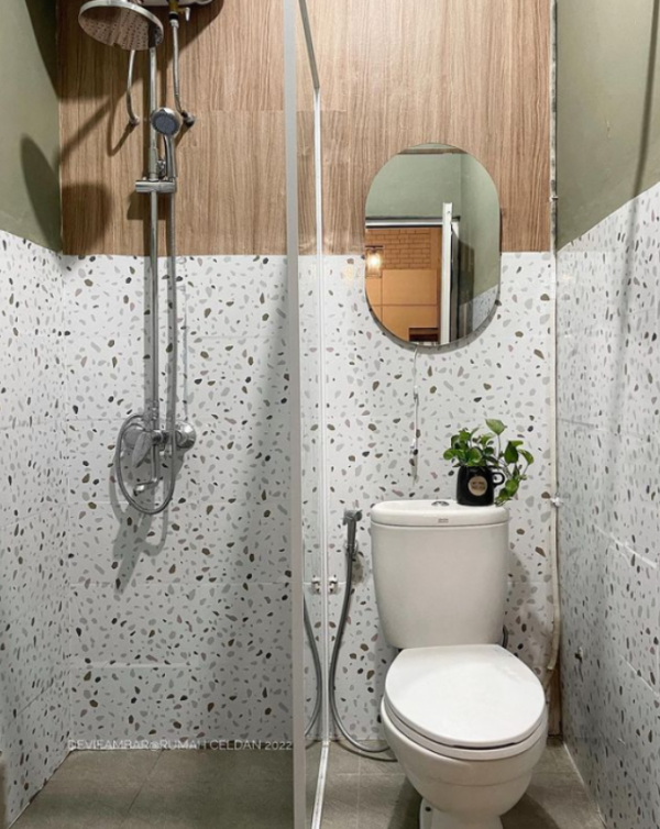 Kamar Mandi Minimalis dinding Motif