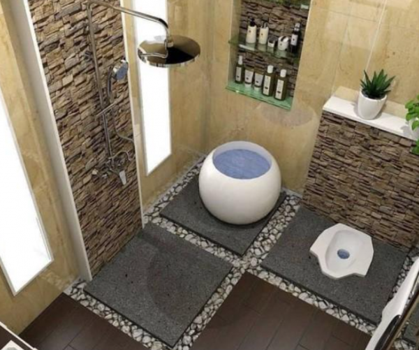 Kamar Mandi Minimalis Pencahayaan Alami