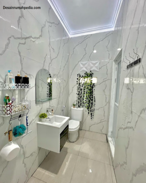 Kamar Mandi Minimalis Motif Marmer