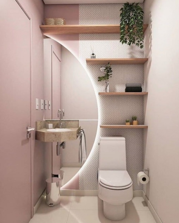 Kamar Mandi Minimalis Soft Pink