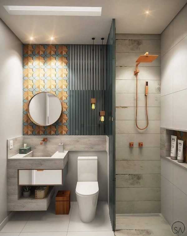 Kamar Mandi Minimalis Gaya Urban