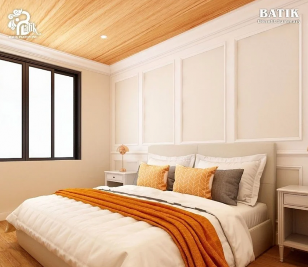 Kamar tidur dengan tata letak asimetris