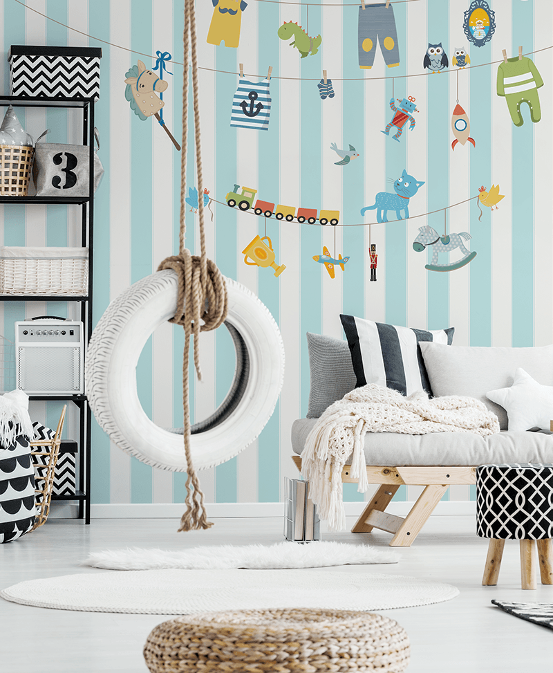 Contoh wallpaper dinding di kamar anak-anak