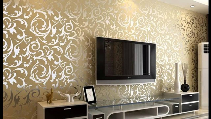Contoh wallpaper dinding motif klasik