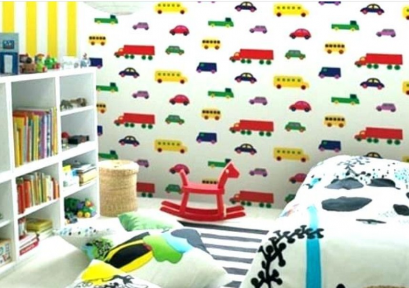Contoh wallpaper dinding untuk balita