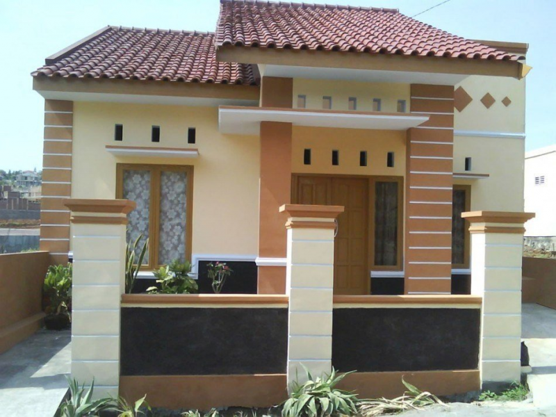 Warna Cat Teras Rumah Coklat Krem