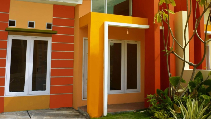 Warna Cat Teras Rumah Orange