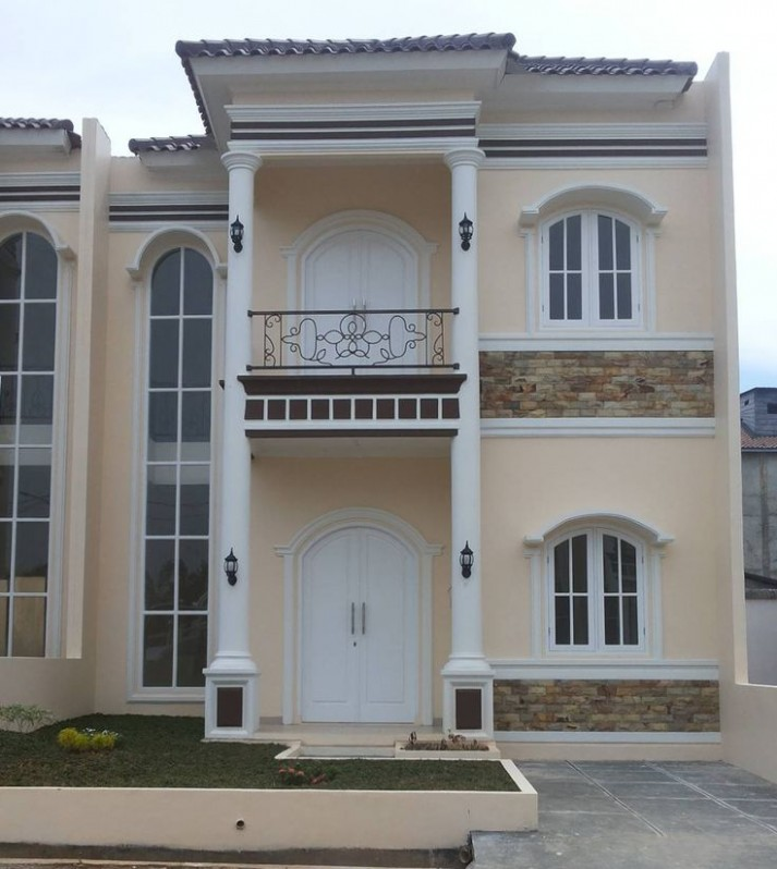 Warna Cat Teras Rumah Putih Krem