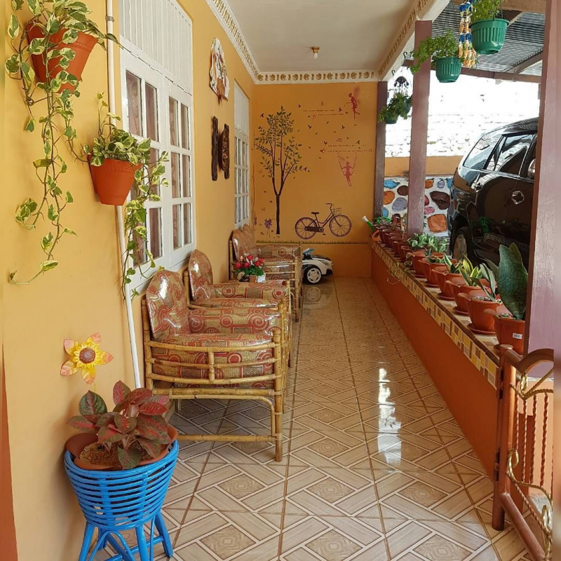 Warna Cat Teras Rumah Teras yang rapat namun rapi