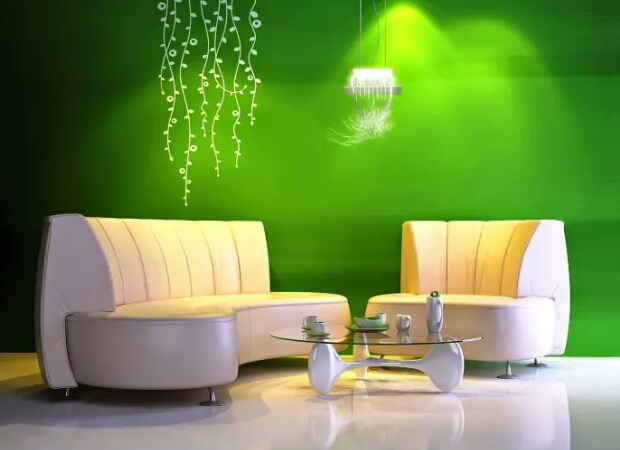 Cat Ruang Tamu Minimalis warna hijau lumut