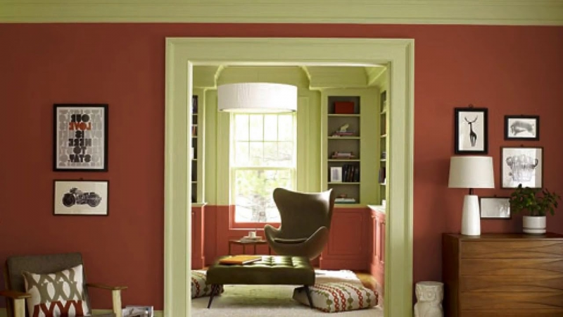 Kombinasi warna cat minimalis coklat