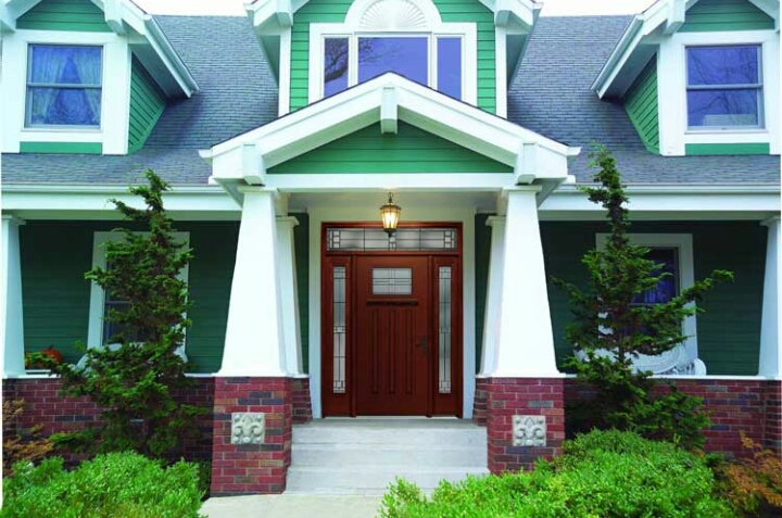 Kombinasi warna cat minimalis hijau tosca biru dan merah bata