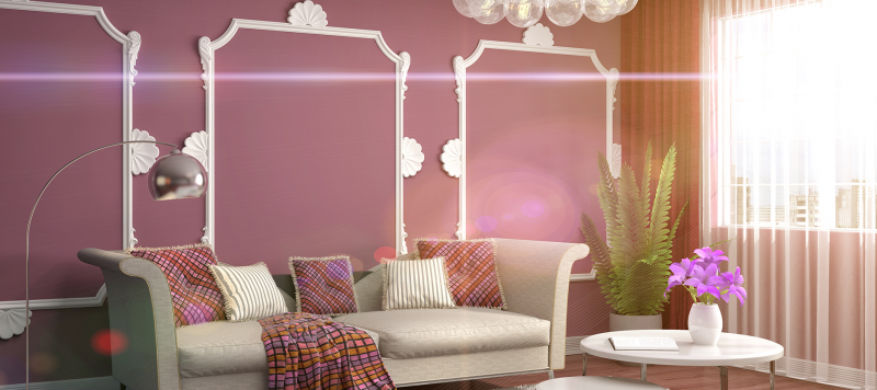 Cat tembok minimalis di ruang tamu