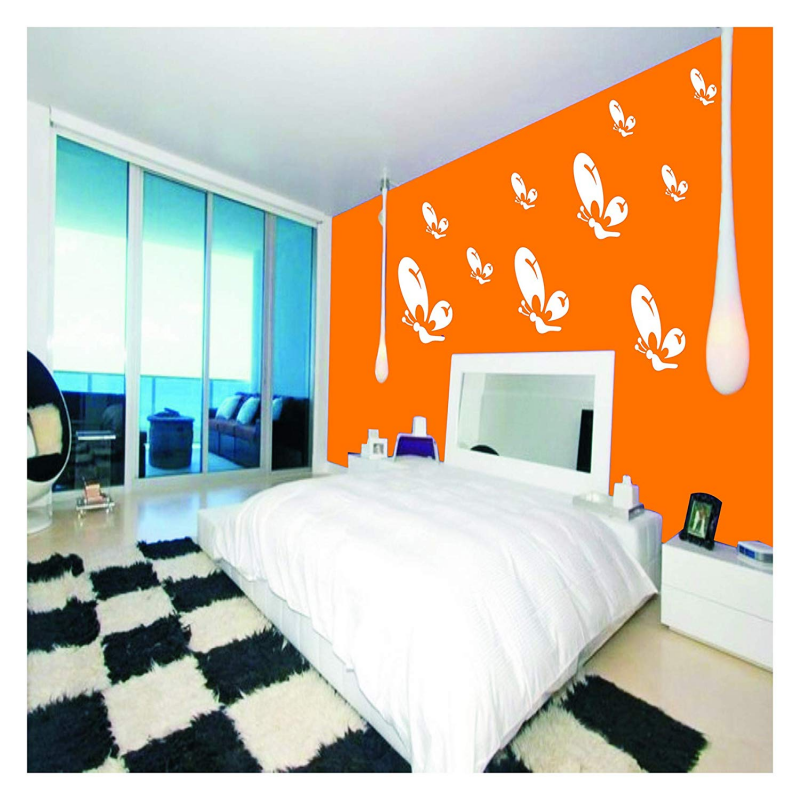 Cat tembok minimalis kombinasi orange