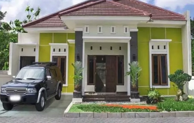 Cat warna hijau putih