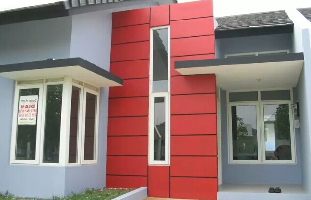 Perpaduan warna merah dan abuabu