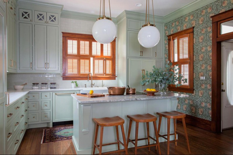 Wallpaper Dapur Nuansa Feminim Vintage