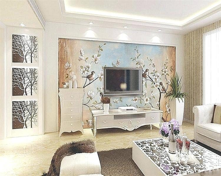 Wallpaper Dinding Ruang Tamu Motif Bunga