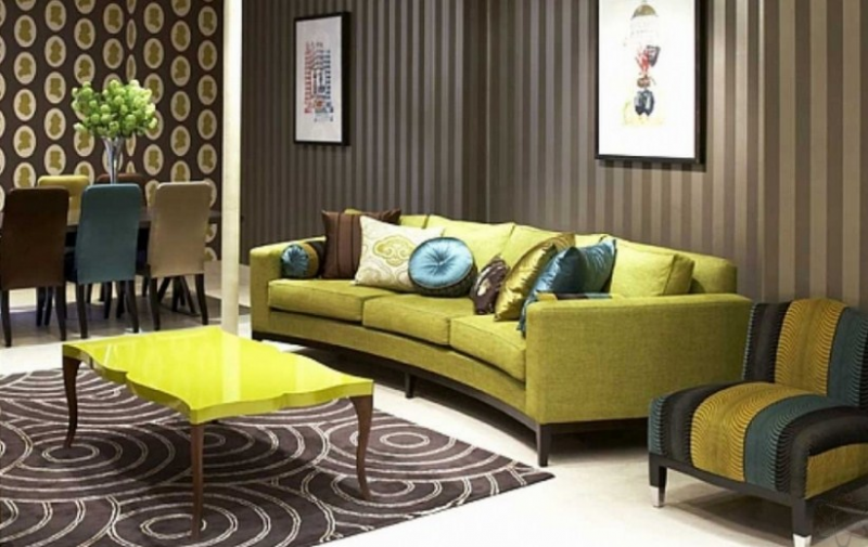 Wallpaper Dinding Ruang Tamu Wallpaper Motif Garis-Garis