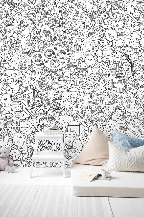 Wallpaper Minimalis gambar doodle