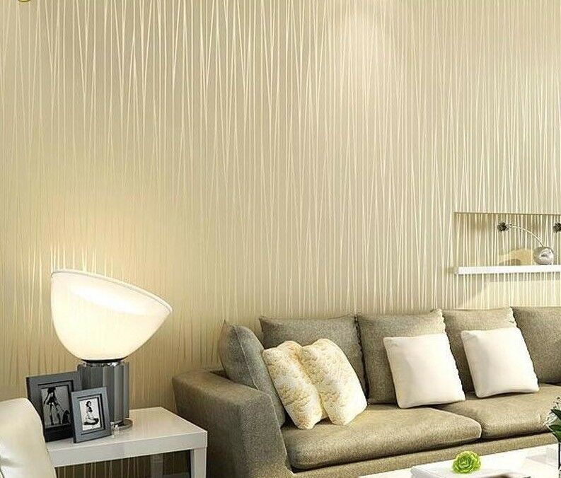 Wallpaper Motif Serat Kayu Ruang Tamu Minimalis