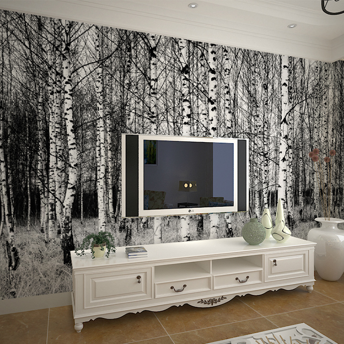 Wallpaper Ruang Tamu Minimalis Gambar Hutan