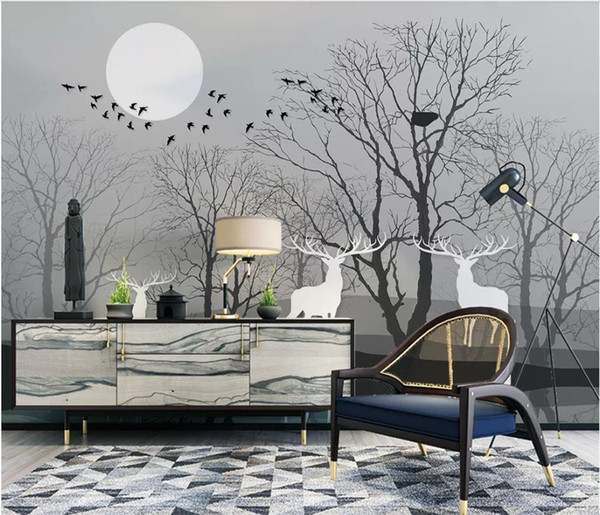 Wallpaper Ruang Tamu Minimalis Gambar Pemandangan