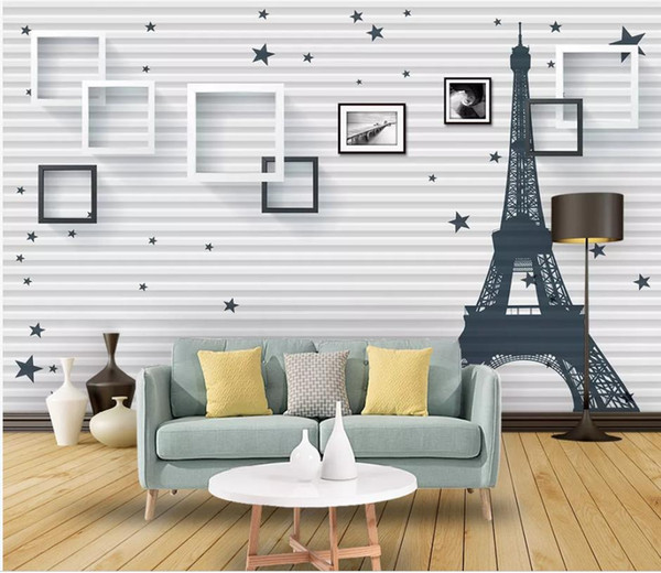 Wallpaper Ruang Tamu Minimalis Garis Vertikal