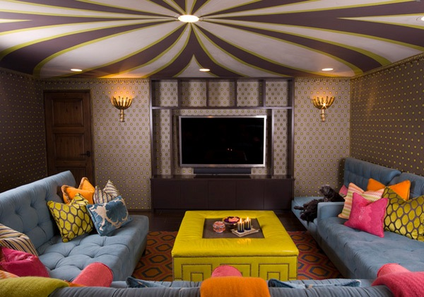 Wallpaper Ruang Tamu Minimalis Motif Dot