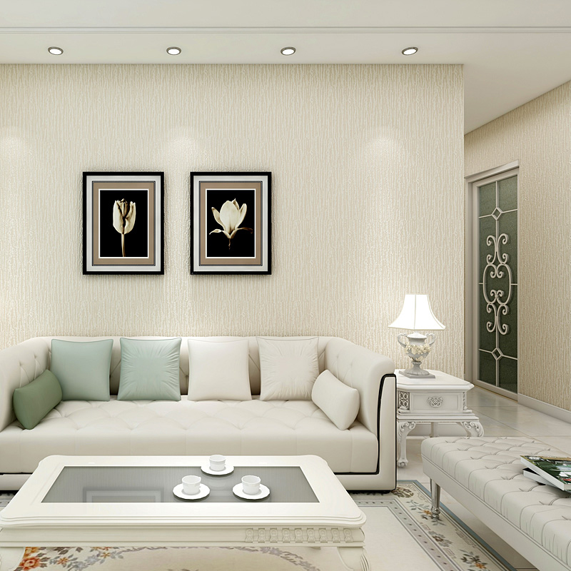 Wallpaper Ruang Tamu Minimalis Motif Serat Kayu