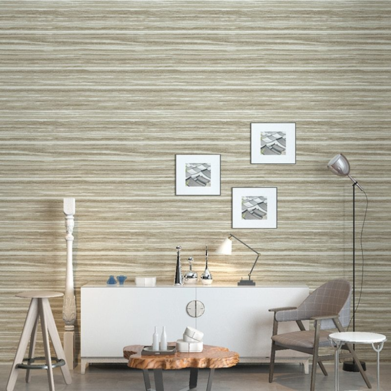 Wallpaper Ruang Tamu Minimalis Serat kayu