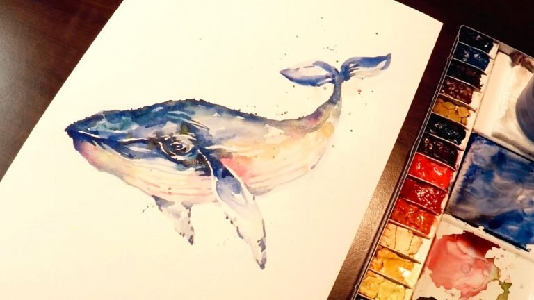 Warna-warna sederhana membentuk Paus