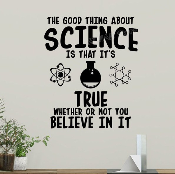 Sticker dinding reaksi kimia