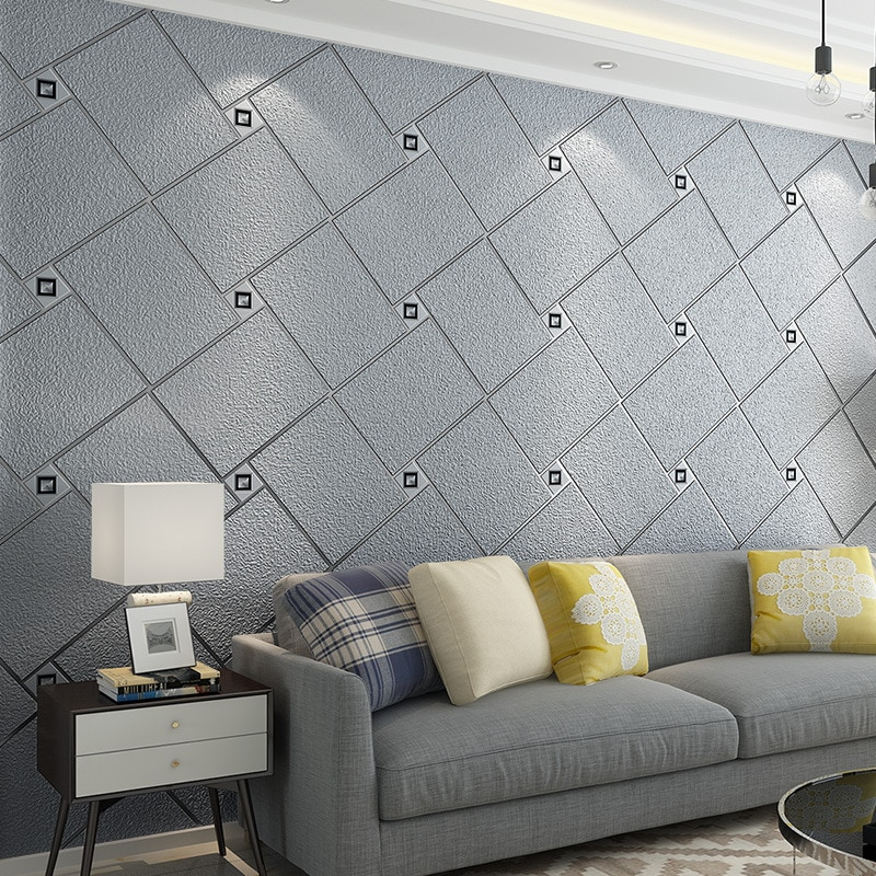 Motif Walpaper Dinding Ruang Tamu geometris