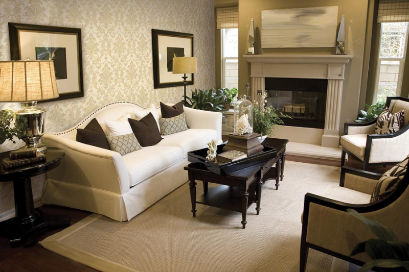 Motif Walpaper Dinding Ruang Tamu modern klasik